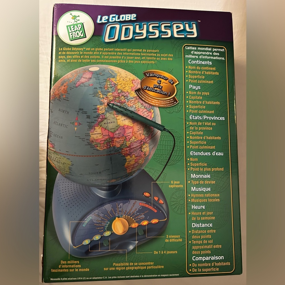 Neuf, Jouet Educatif et Interactif, LE GLOBE ODYSSEY de LEAP FROG, 8 Ans et Plus - Picture 2 of 6
